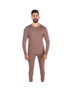 DROSH MEN'S PAJAMA LONG SLEEVE-Dark Brown