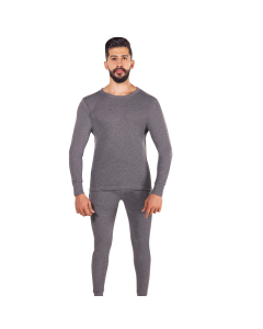 DROSH MEN'S PAJAMA LONG SLEEVE-Dark Silver