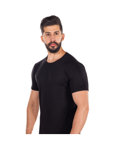 DROSH MEN'S Tshirt Half SLEEVE- Black