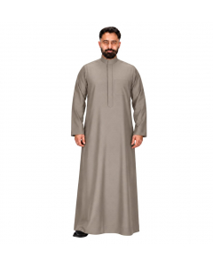 ثوب دروش شتوي رجالي كيرف سحاب مخفي بيج