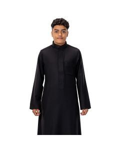 دروش ثوب شتوي شبابي قلاب سحاب أسود