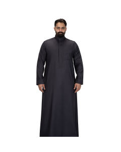 دروش ثوب شتوي رجالي قلاب سحاب رمادي