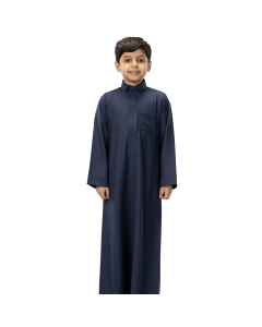 دروش ثوب شتوي أطفال قلاب سحاب أزرق غامق