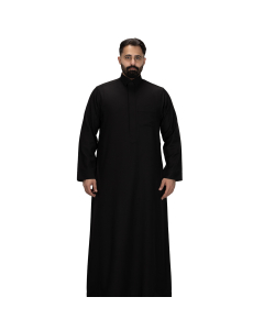 دروش ثوب شتوي رجالي قلاب سحاب أسود