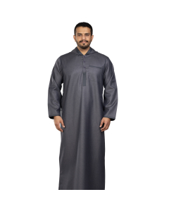 ثوب دروش شتوي رمادي غامق