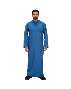 دروش ثوب رجالي اسبان صيفي سحاب أزرق غامق