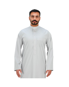 دروش ثوب رجالي اسبان صيفي قبة كيرف فضي
