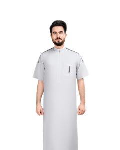 دروش ثوب بيت منزلي سحاب قبة كيرف فضي