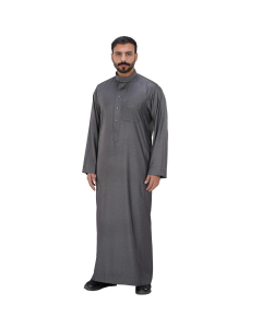 winter formal thob curved collar men light gray