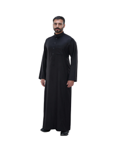 winter formal thob curved collar men black