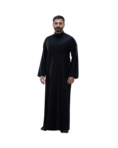 winter formal thob hidden zipper curved collar, black
