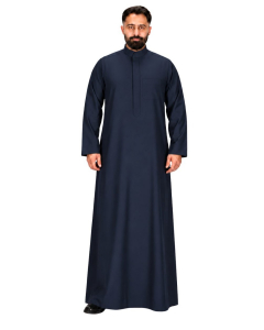 ثوب دروش شتوي رجالي كيرف سحاب مخفي كحلي 
