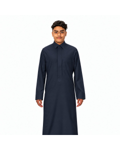 ثوب دروش شتوي شبابي قلاب سحاب مخفي كحلي