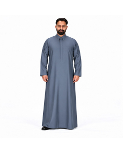 ثوب دروش شتوي رجالي قلاب سحاب مخفي أزرق