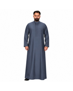 ثوب دروش شتوي رجالي كيرف سحاب مخفي أزرق 
