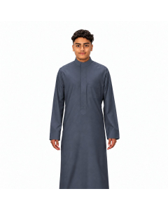 ثوب دروش شتوي شبابي كيرف سحاب مخفي أزرق 