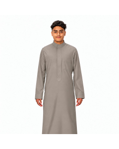 ثوب دروش شتوي شبابي كيرف سحاب مخفي بيج
