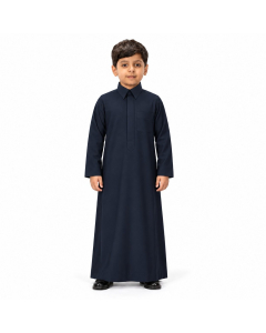 ثوب دروش شتوي ولادي قلاب سحاب مخفي كحلي