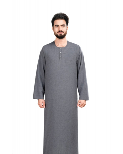 دروش ثوب منزلي أزرار رمادي