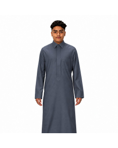 ثوب دروش شتوي شبابي قلاب سحاب مخفي أزرق