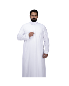 ثوب رجالي اسبان اف أبيض سحاب مخفي  قلاب جديد رجالي 