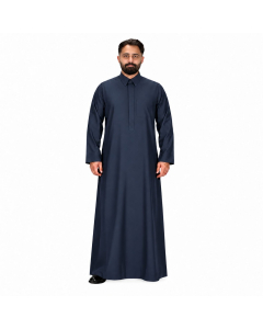 ثوب دروش شتوي رجالي قلاب سحاب مخفي كحلي