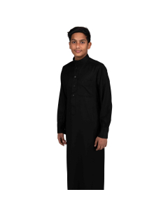 winter formal thob, double cuff without lining youth balck