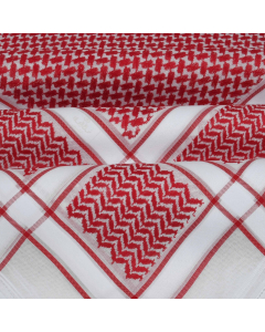 AlAjlan Men's  red shemagh red lines (platinum)