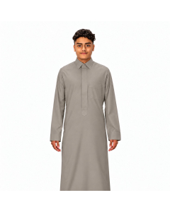 ثوب دروش شتوي شبابي قلاب سحاب مخفي بيج