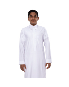 دروش ثوب اسبان اف قلاب سحاب مخفي أبيض شبابي