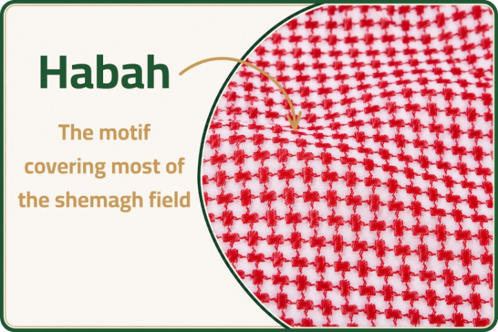 Illustration of Habbah in a shemagh design