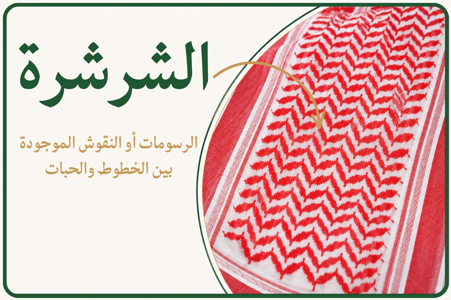 Illustration of Sharshara in a shemagh design